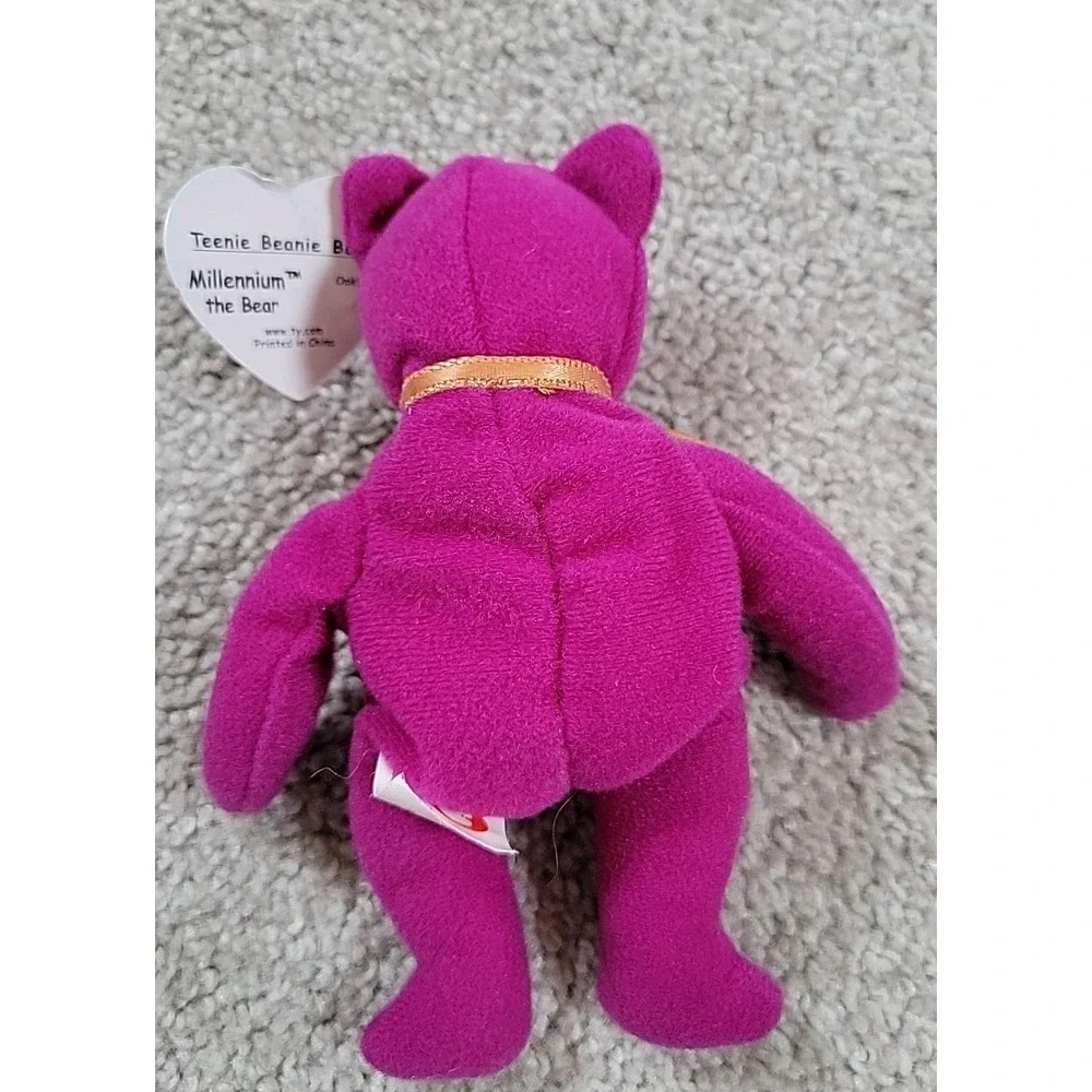 Ty Beanie Babies Millennium Bear Plush Toy - Purple‎
